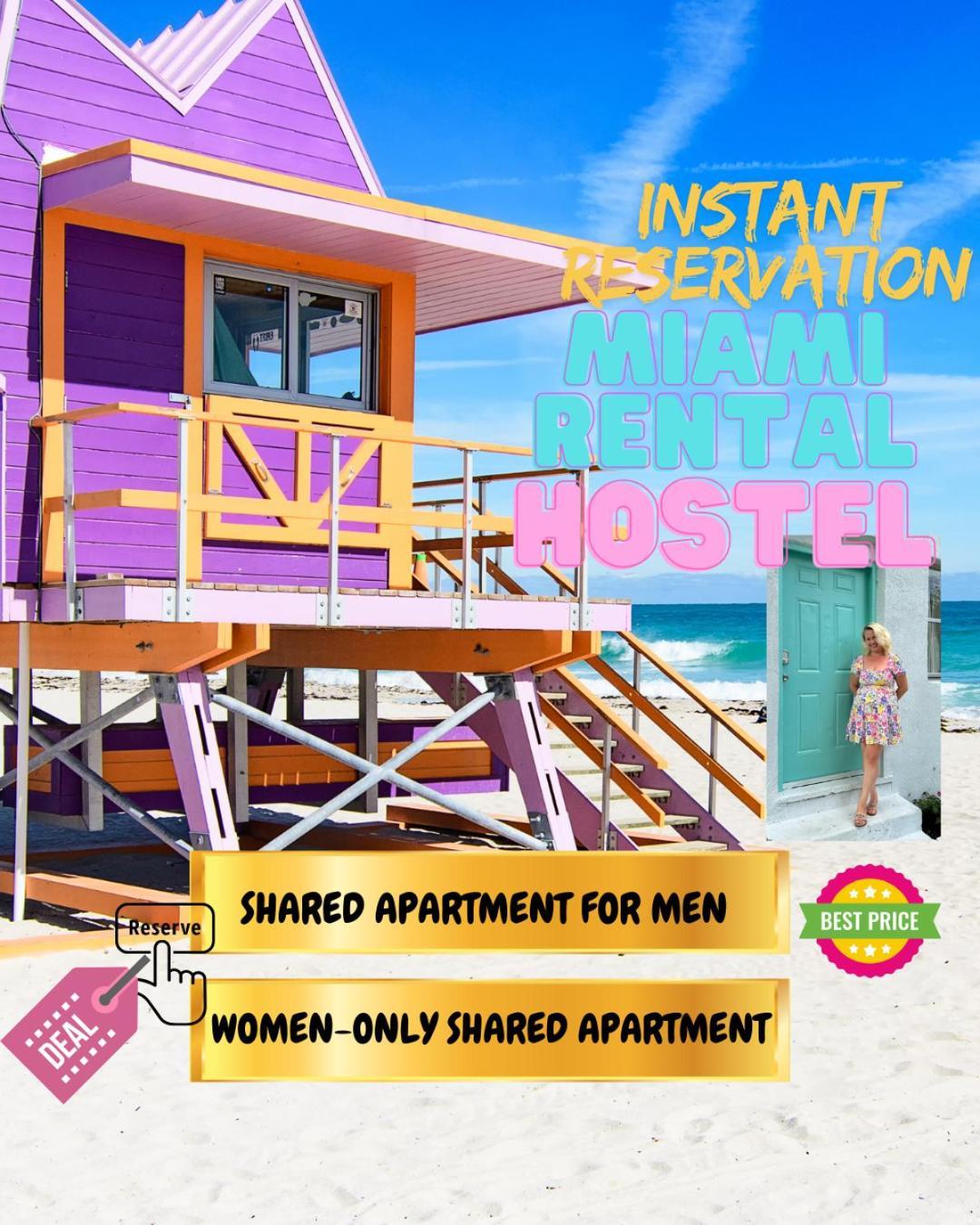 103 Miami Shared Rooms For Men Central Comfortable, Affordable ภายนอก รูปภาพ
