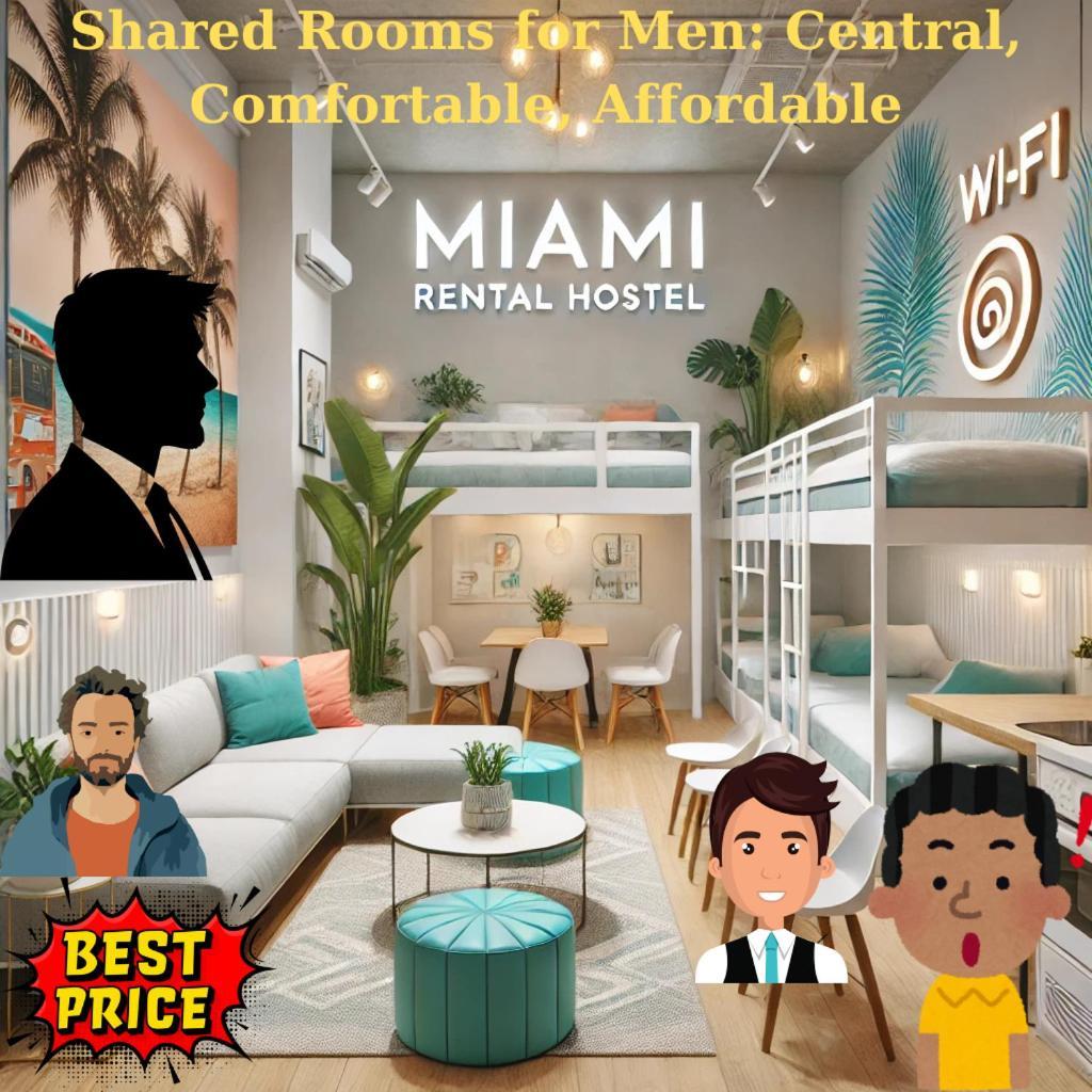103 Miami Shared Rooms For Men Central Comfortable, Affordable ภายนอก รูปภาพ
